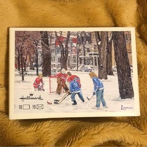 Vintage Hallmark Christmas Cards Kids Playing Hockey (Habs and Nordiques)
